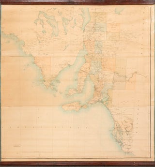 Item #126825 A mammoth wall map of the settled portions of South Australia, excluding the...