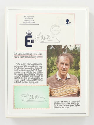 A fine collection of approximately 300 signatures of mountaineers, including approximately 95 individuals who have reached the summit of the world's highest peak
