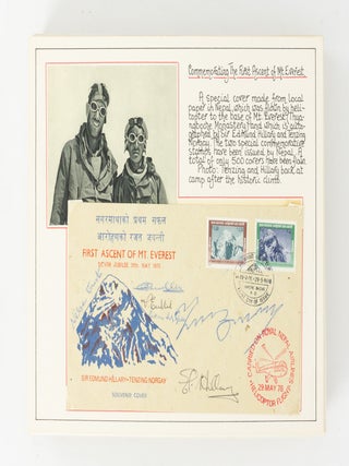 A fine collection of approximately 300 signatures of mountaineers, including approximately 95 individuals who have reached the summit of the world's highest peak