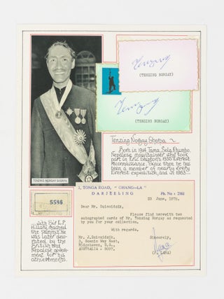 A fine collection of approximately 300 signatures of mountaineers, including approximately 95 individuals who have reached the summit of the world's highest peak
