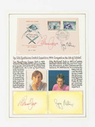 A fine collection of approximately 300 signatures of mountaineers, including approximately 95 individuals who have reached the summit of the world's highest peak