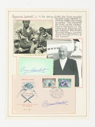 A fine collection of approximately 300 signatures of mountaineers, including approximately 95 individuals who have reached the summit of the world's highest peak