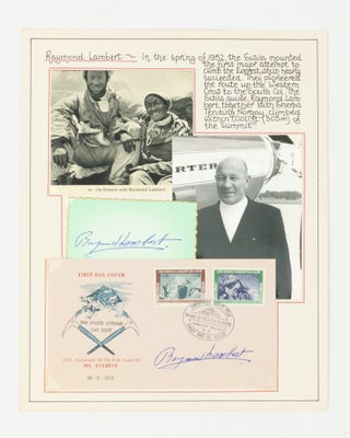 A fine collection of approximately 300 signatures of mountaineers, including approximately 95 individuals who have reached the summit of the world's highest peak
