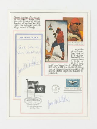 A fine collection of approximately 300 signatures of mountaineers, including approximately 95 individuals who have reached the summit of the world's highest peak