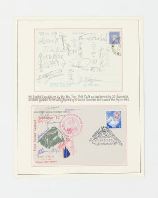 A fine collection of approximately 300 signatures of mountaineers, including approximately 95 individuals who have reached the summit of the world's highest peak