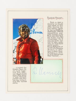 A fine collection of approximately 300 signatures of mountaineers, including approximately 95 individuals who have reached the summit of the world's highest peak