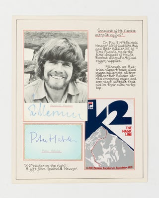 A fine collection of approximately 300 signatures of mountaineers, including approximately 95 individuals who have reached the summit of the world's highest peak