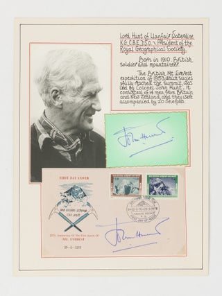 A fine collection of approximately 300 signatures of mountaineers, including approximately 95 individuals who have reached the summit of the world's highest peak