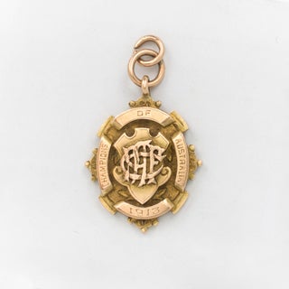 Item #127065 A gold player's medallion presented to Joseph Charles Watson for the 1913...