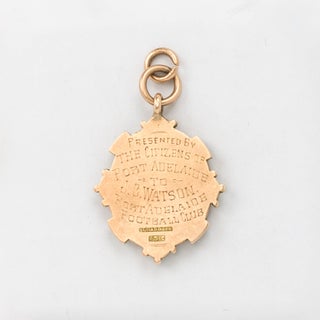 A gold player's medallion presented to Joseph Charles Watson for the 1913 Championship of Australia