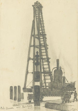 Item #127210 Pile Driver, 1935. Port Pirie, S.A. Robert Emerson CURTIS