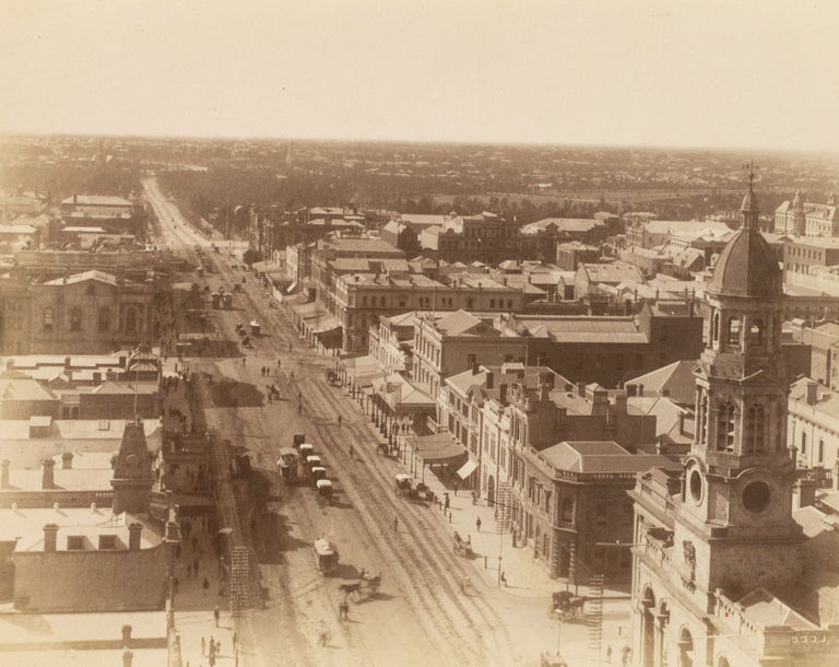 Item #127212 A vintage nineteenth-century photograph of Adelaide, taken from the Post Office Tower looking towards North Adelaide. Captain Samuel White SWEET.