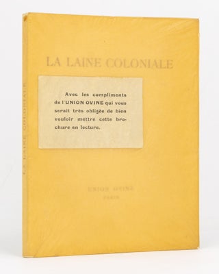 Item #127307 Compte-Rendu de la Journee de La Laine Coloniale, Paris 16 Juin 1931. Wool