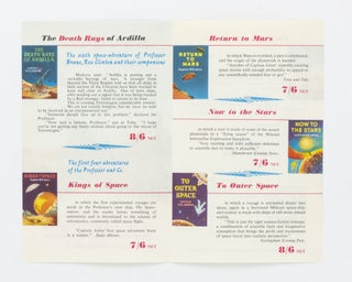 A leaflet advertising the author's 'Space Adventure Books for Boys'