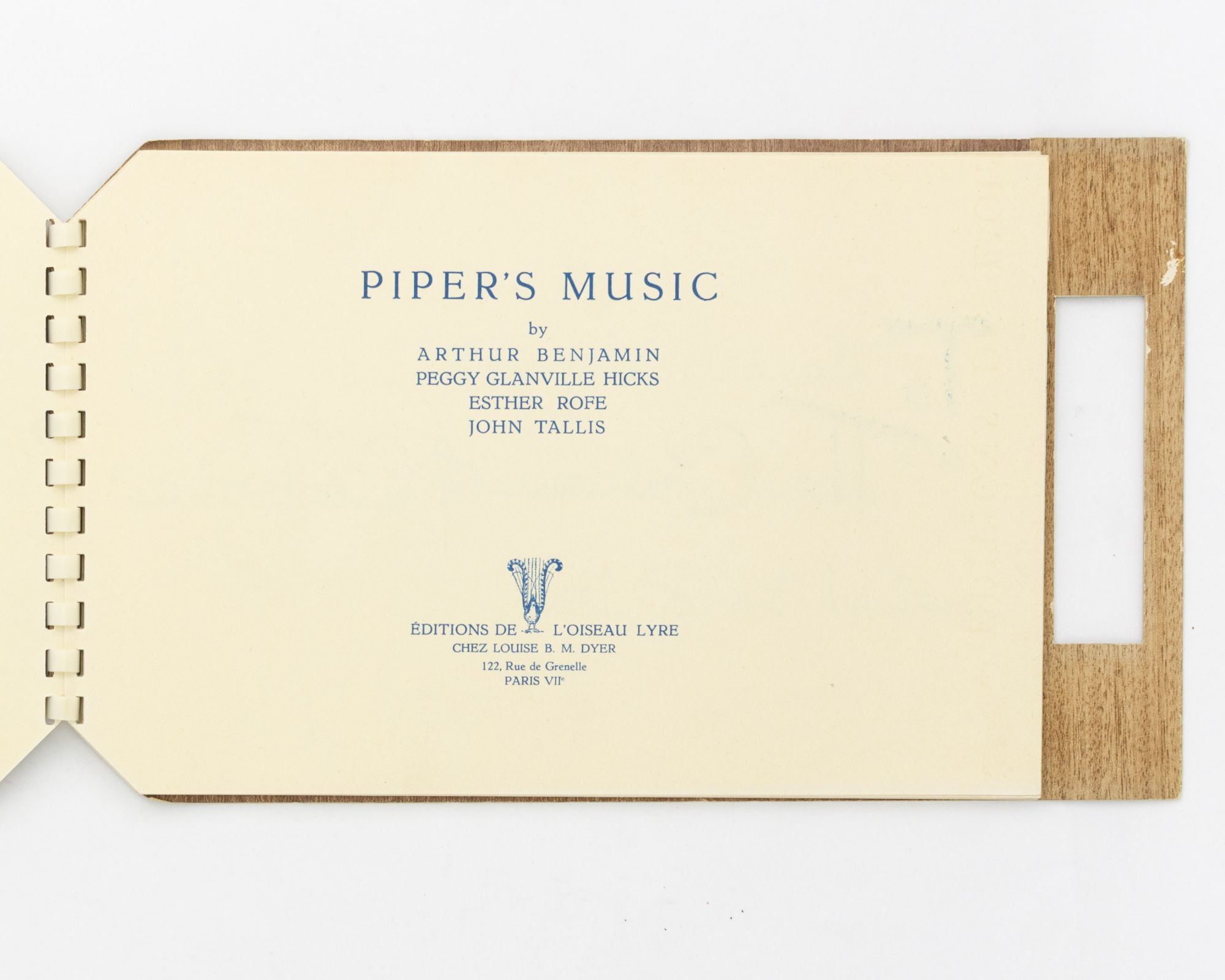 Esther Rofe Piper's Music | The Lyrebird Press Editions de l'Oiseau Lyre, Arthur ...