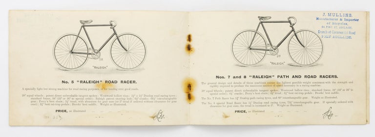 Item #127356 The Raleigh Cycle Co., Ltd. Special Australasian Edition [cover title]. Trade Catalogue.