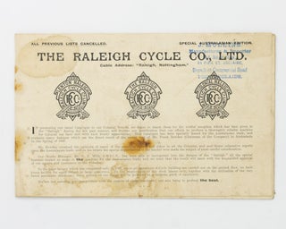 The Raleigh Cycle Co., Ltd. Special Australasian Edition [cover title]
