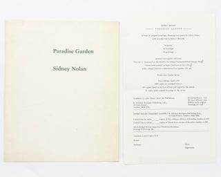 Paradise Garden [a prospectus for 'A Book of Paintings by Sidney Nolan']