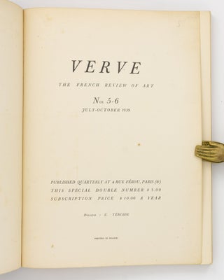 Verve. The French Revue of Art. Volume 2, Numbers 5 and 6, July to October 1939