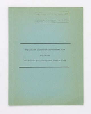 Item #127522 The Cambrian Sequence in the Wirrealpa Basin. [Reprinted from] 'Transactions of the...