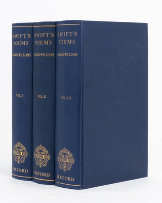 Item #127555 The Poems of Jonathan Swift. Edited by Harold Williams. Jonathan SWIFT