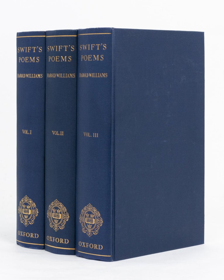 Item #127555 The Poems of Jonathan Swift. Edited by Harold Williams. Jonathan SWIFT.