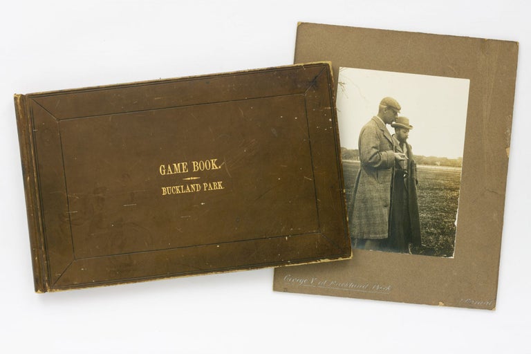Item #127784 A 'Game Book' and photograph relating to the visit of the Duke of Cornwall and York to Buckland Park estate, South Australia, on 12 July 1901 during his tour of the colonies. The Duke of Cornwall, York, King George V. later.