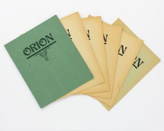 Item #128156 Orion. Volume I, Number 2, September 1919, to Volume II, Number 3, December 1920....
