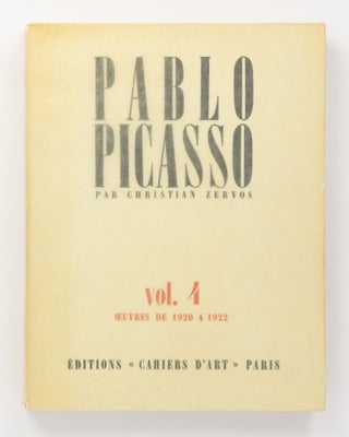 Item #128168 Pablo Picasso. Volume 4: Oeuvres de 1920 à 1922. Pablo PICASSO, Christian ZERVOS