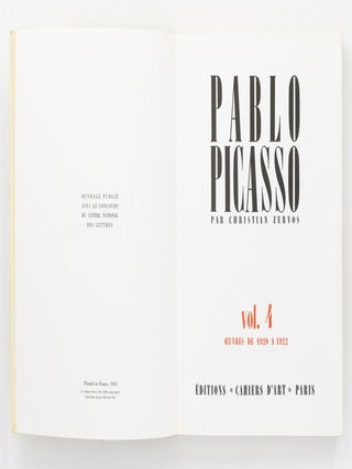 Pablo Picasso. Volume 4: Oeuvres de 1920 à 1922