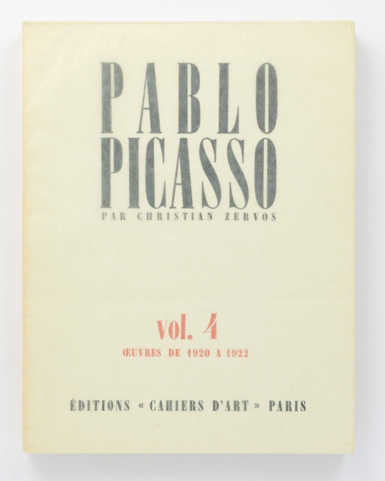 Item #128173 Pablo Picasso. Volume 4: Oeuvres de 1920 à 1922. Pablo PICASSO, Christian ZERVOS.