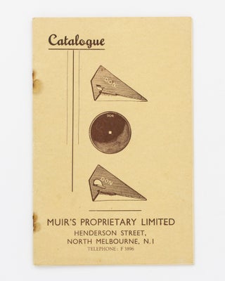 Item #128354 Catalogue. Muir's Proprietary Limited. ['Manufacturers of Wrought Steel Shares |...