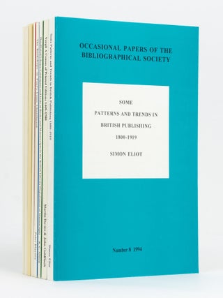 Item #128437 Occasional Publications of the Bibliographical Society. [Numbers 1 to 8, all...