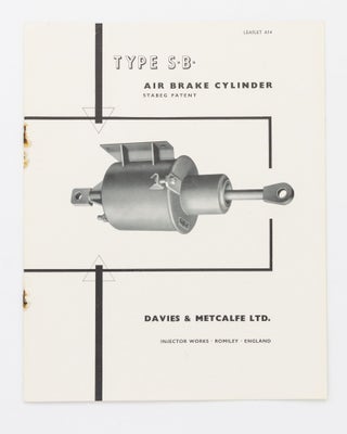 A collection of catalogues and ephemera relating to locomotive air brakes manufactured by Davies & Metcalfe Ltd.