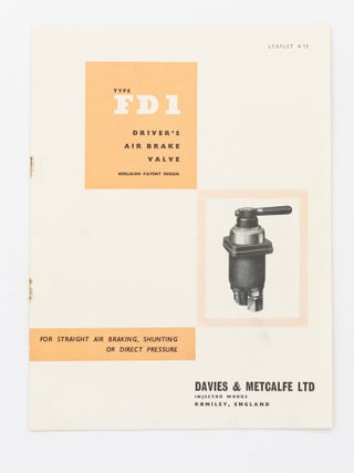 A collection of catalogues and ephemera relating to locomotive air brakes manufactured by Davies & Metcalfe Ltd.