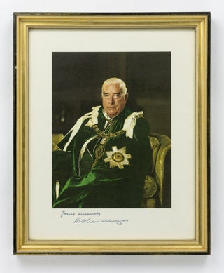 Item #129357 A printed portrait of The Right Honourable Sir Robert Gordon, inscribed and signed...