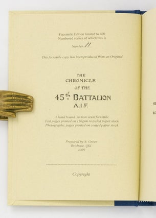 The Chronicle of the 45th Battalion AIF