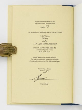 History of the 11th Light Horse Regiment, Fourth Light Horse Brigade, Australian Imperial Forces, War 1914-1919