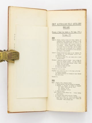 The War Service Record of the First Australian Field Artillery Brigade, 1914-1919