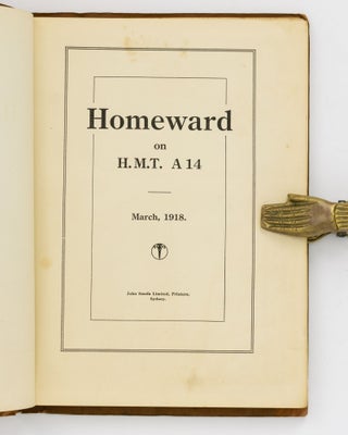 Homeward on HMT [sic] A14. March, 1918