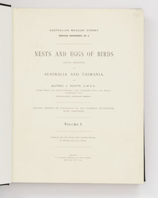 Item #129580 Nests and Eggs of Birds found breeding in Australia and Tasmania. Alfred NORTH