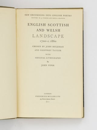 English, Scottish and Welsh Landscape, 1700-c.1860. With Original Lithographs by John Piper