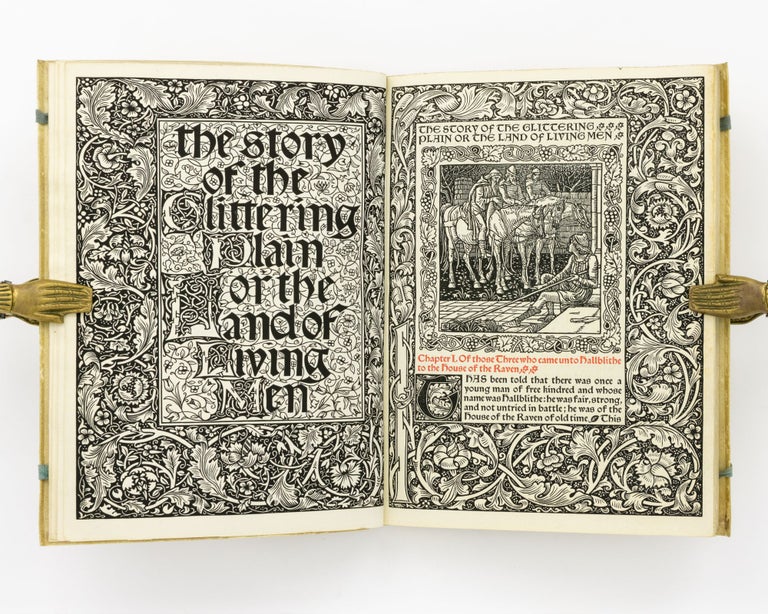 Item #129810 The Story of the Glittering Plain, which has been also called the Land of Living Men or the Acre of the Undying. Written by William Morris. Kelmscott Press, William MORRIS.