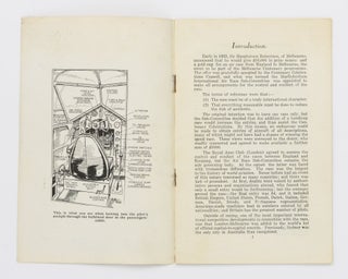 An untitled pamphlet published by the Australian Broadcasting Commission for its coverage of the MacRobertson International Air Race from England to Australia in 1934, part of the Melbourne Centenary celebrations