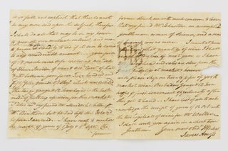 A 1791 autograph letter signed by James Amoss, wine merchant and slave dealer, sent from Kingston, Jamaica
