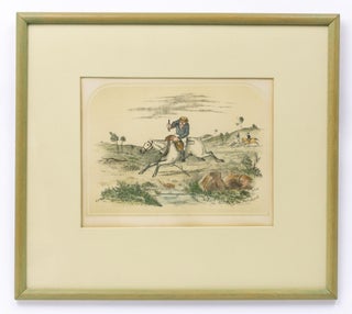 Two hand-coloured tinted lithographs by E.C. May, from his series of ten scenes of Australian country life (after original sketches by S.T. Gill and George Hamilton)