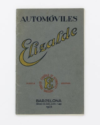 Item #130116 Fábrica Española de Automóviles 'Elizalde'. Trade Catalogue
