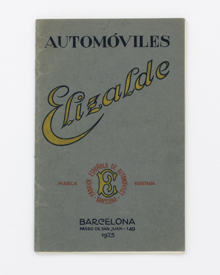 Item #130116 Fábrica Española de Automóviles 'Elizalde'. Trade Catalogue.
