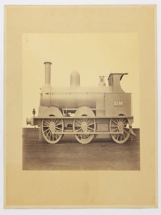 A pair of large-format albumen paper photographs of London and North Western Railway locomotives from the Crewe Works, circa early 1870s