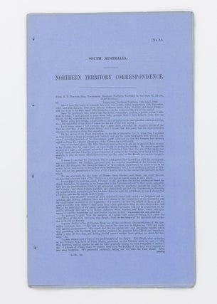 Item #130388 Northern Territory Correspondence [primarily on the subject of the site of the...